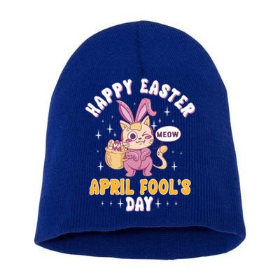 Happy Easter April Fools Day Prank Jokester Holiday Gift Short Acrylic Beanie