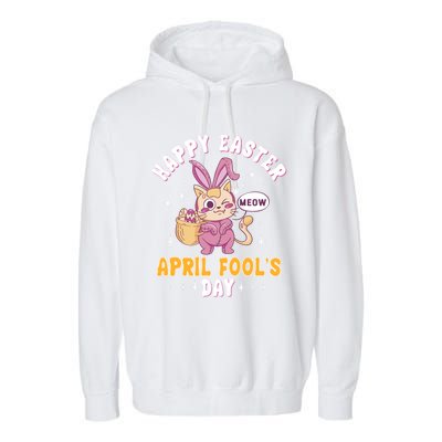 Happy Easter April Fools Day Prank Jokester Holiday Gift Garment-Dyed Fleece Hoodie