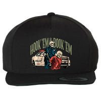 Hook Em And Book Em Wool Snapback Cap