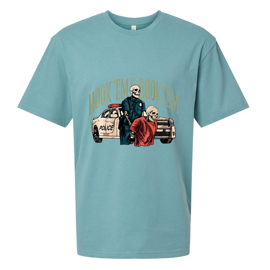 Hook Em And Book Em Sueded Cloud Jersey T-Shirt