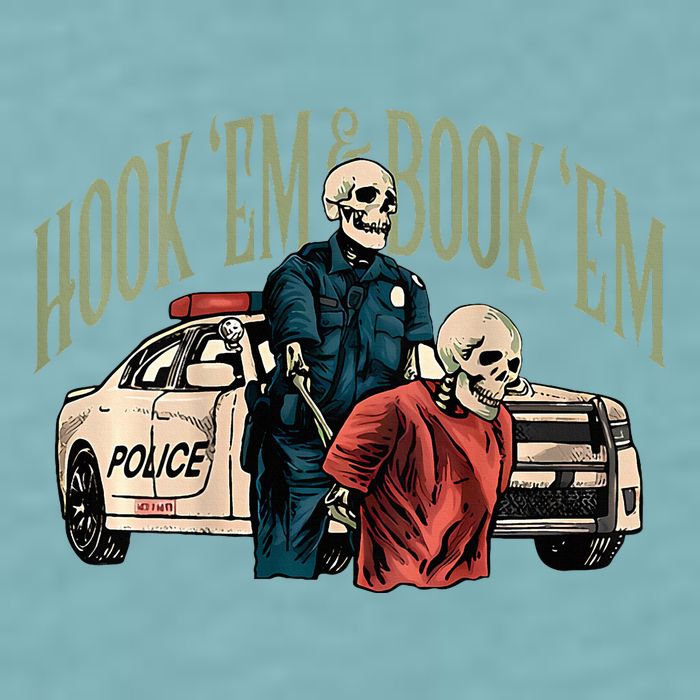 Hook Em And Book Em Sueded Cloud Jersey T-Shirt