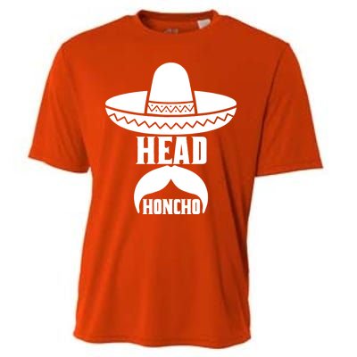 Head Honcho Sombrero Moustache Funny Cinco De Mayo Cooling Performance Crew T-Shirt