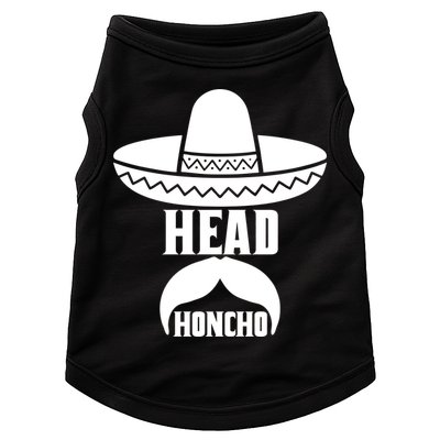 Head Honcho Sombrero Moustache Funny Cinco De Mayo Doggie Tank