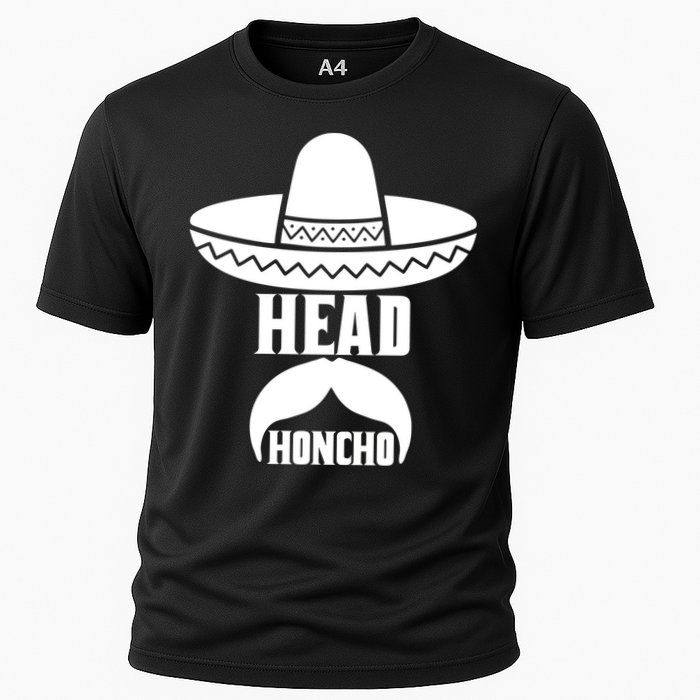 Head Honcho Sombrero Moustache Funny Cinco De Mayo Cooling Performance Crew T-Shirt