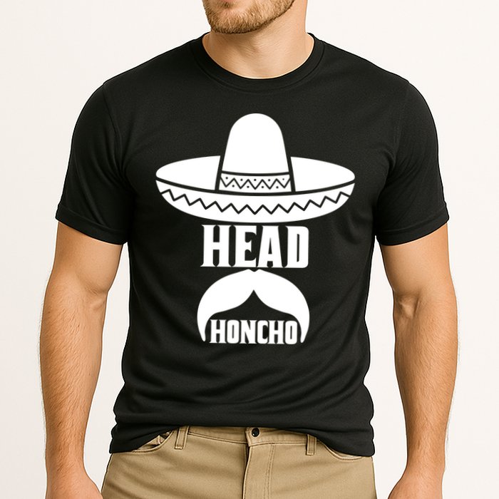 Head Honcho Sombrero Moustache Funny Cinco De Mayo Cooling Performance Crew T-Shirt