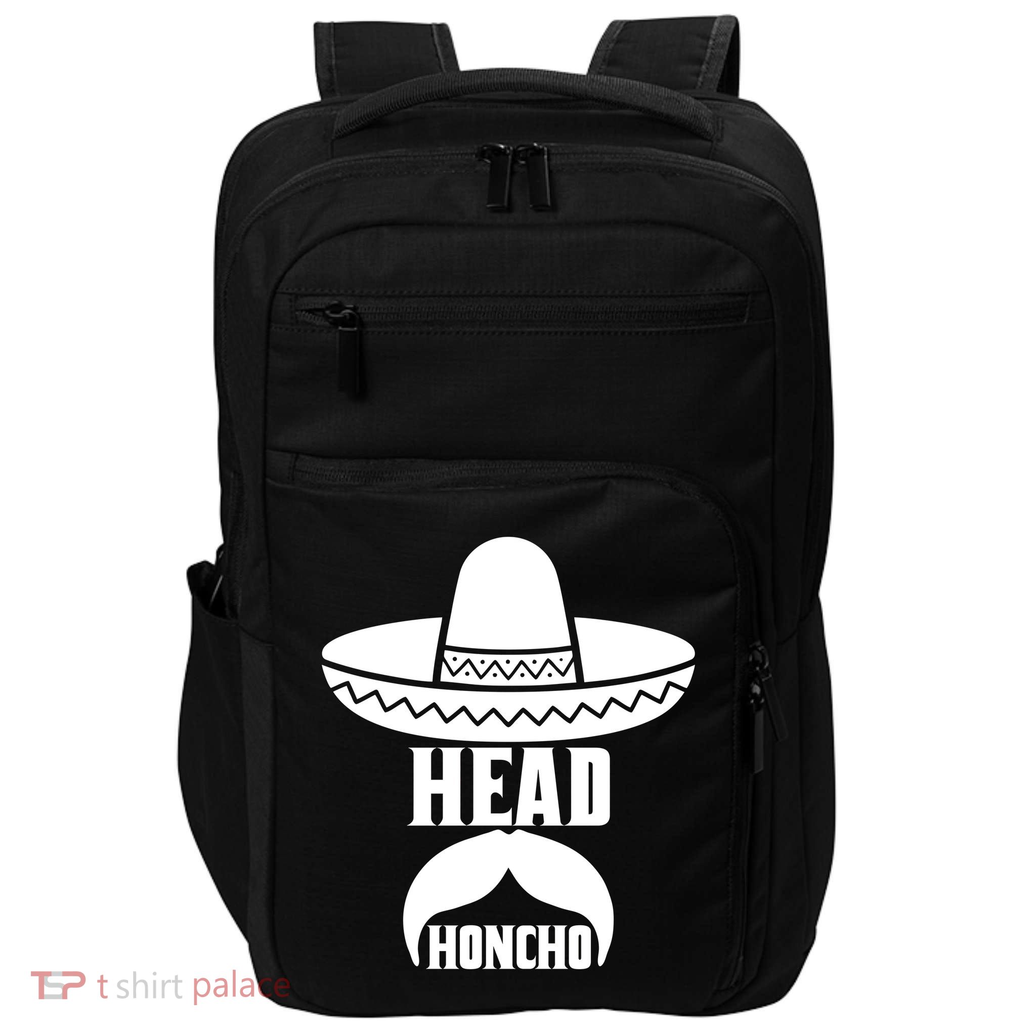 Head Honcho Sombrero Moustache Funny Cinco De Mayo Impact Tech Backpack