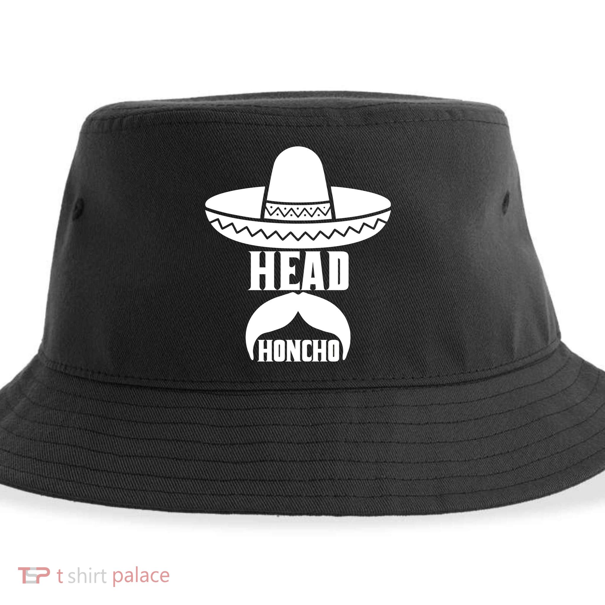 Head Honcho Sombrero Moustache Funny Cinco De Mayo Sustainable Bucket Hat