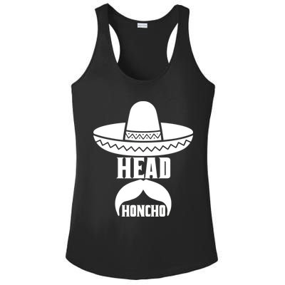 Head Honcho Sombrero Moustache Funny Cinco De Mayo Ladies PosiCharge Competitor Racerback Tank