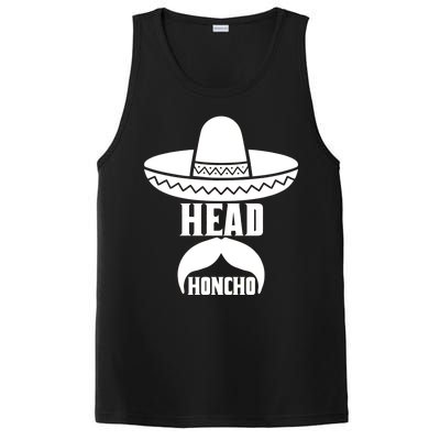 Head Honcho Sombrero Moustache Funny Cinco De Mayo PosiCharge Competitor Tank