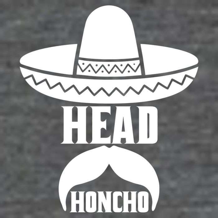 Head Honcho Sombrero Moustache Funny Cinco De Mayo 7 Panel Mesh Trucker Snapback Hat