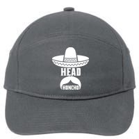Head Honcho Sombrero Moustache Funny Cinco De Mayo 7-Panel Snapback Hat