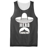 Head Honcho Sombrero Moustache Funny Cinco De Mayo Mesh Reversible Basketball Jersey Tank