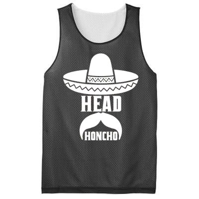 Head Honcho Sombrero Moustache Funny Cinco De Mayo Mesh Reversible Basketball Jersey Tank