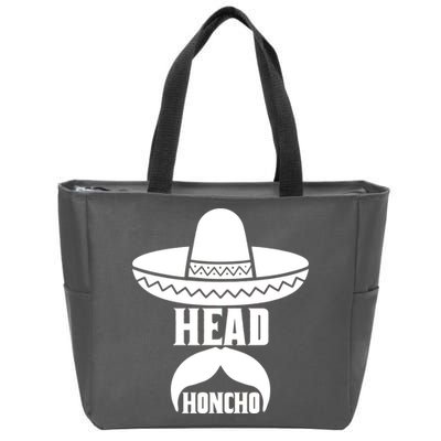 Head Honcho Sombrero Moustache Funny Cinco De Mayo Zip Tote Bag