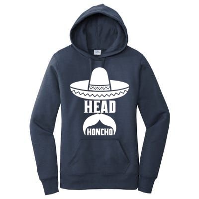 Head Honcho Sombrero Moustache Funny Cinco De Mayo Women's Pullover Hoodie