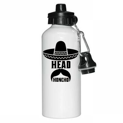 Head Honcho Sombrero Moustache Funny Cinco De Mayo Aluminum Water Bottle