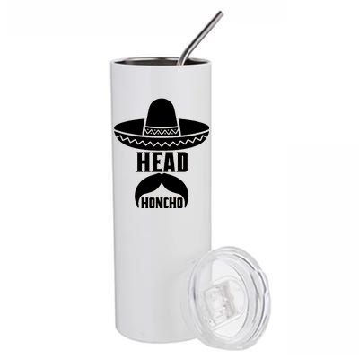 Head Honcho Sombrero Moustache Funny Cinco De Mayo Stainless Steel Tumbler