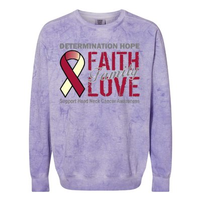 Head Neck Cancer Awareness Colorblast Crewneck Sweatshirt