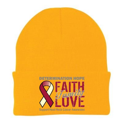 Head Neck Cancer Awareness Knit Cap Winter Beanie