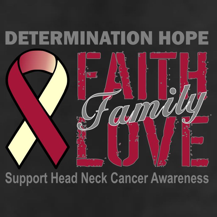 Head Neck Cancer Awareness 7 Panel Mesh Trucker Snapback Hat
