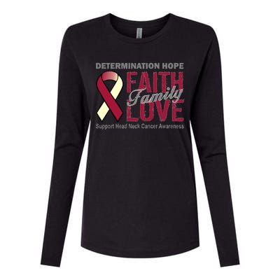 Head Neck Cancer Awareness Womens Cotton Relaxed Long Sleeve T-Shirt