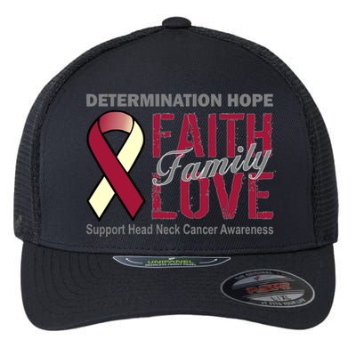 Head Neck Cancer Awareness Flexfit Unipanel Trucker Cap