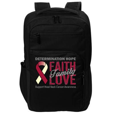 Head Neck Cancer Awareness Impact Tech Backpack