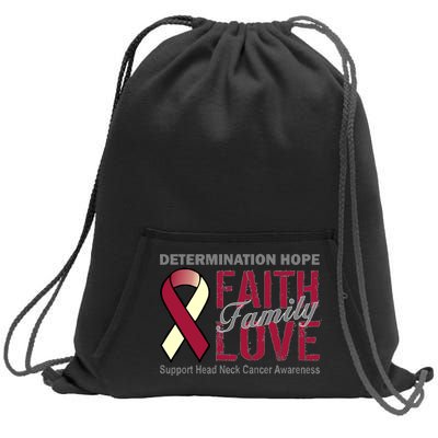 Head Neck Cancer Awareness Sweatshirt Cinch Pack Bag