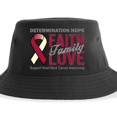 Head Neck Cancer Awareness Sustainable Bucket Hat