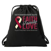 Head Neck Cancer Awareness Drawstring Bag