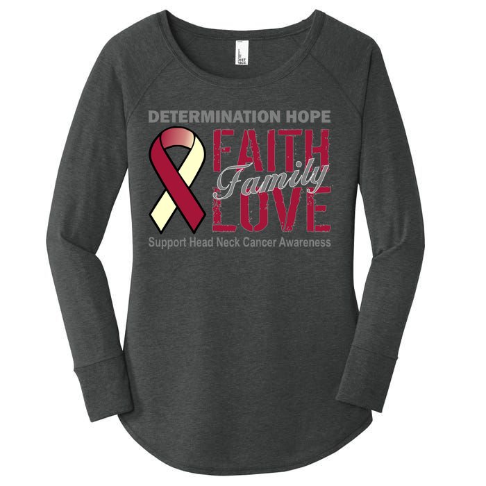 Head Neck Cancer Awareness Women's Perfect Tri Tunic Long Sleeve Shirt