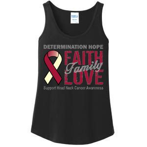 Head Neck Cancer Awareness Ladies Essential Tank