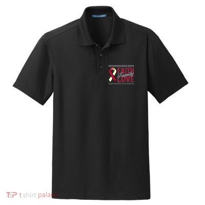 Head Neck Cancer Awareness Dry Zone Grid Polo