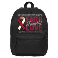 Head Neck Cancer Awareness 16 in Basic Backpack