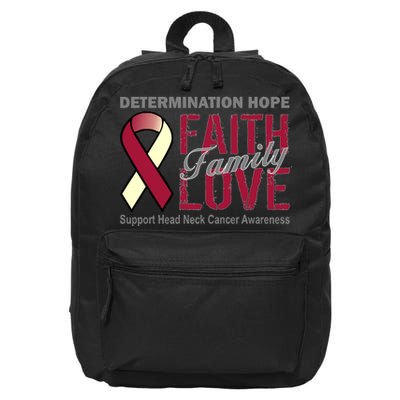 Head Neck Cancer Awareness 16 in Basic Backpack