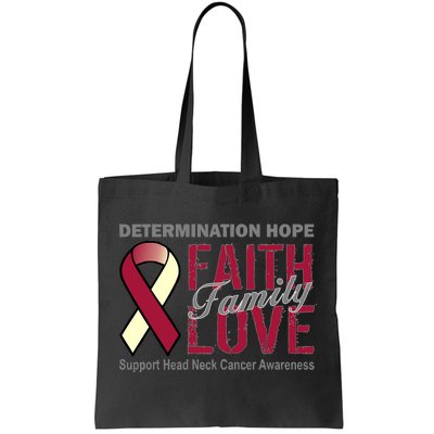 Head Neck Cancer Awareness Tote Bag