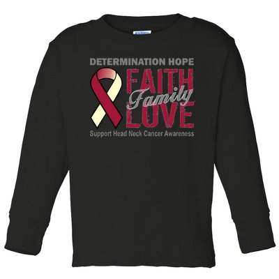 Head Neck Cancer Awareness Toddler Long Sleeve Shirt