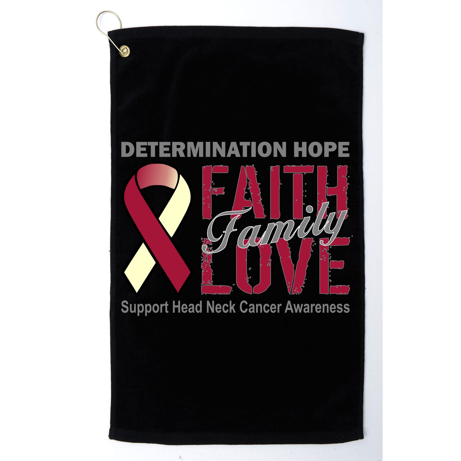 Head Neck Cancer Awareness Golf Towel