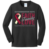 Head Neck Cancer Awareness Kids Long Sleeve Shirt