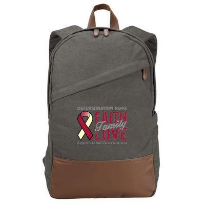 Head Neck Cancer Awareness Cotton Canvas Backpack