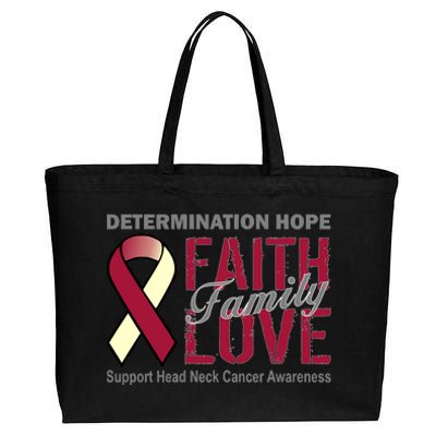 Head Neck Cancer Awareness Cotton Canvas Jumbo Tote