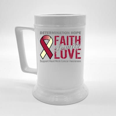 Head Neck Cancer Awareness Beer Stein