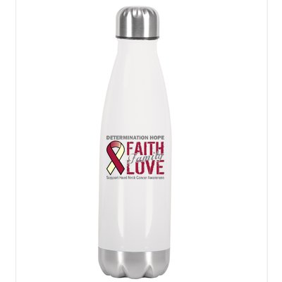 Head Neck Cancer Awareness Stainless Steel Insulated Water Bottle