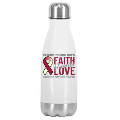 Head Neck Cancer Awareness Stainless Steel Insulated Water Bottle