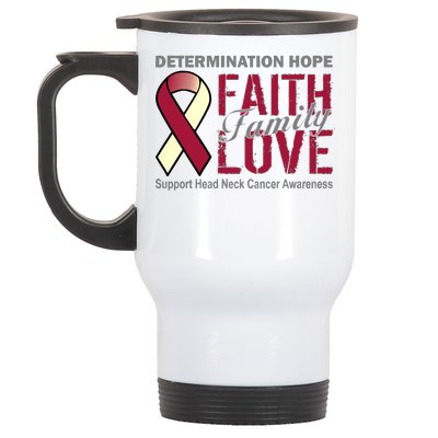 Head Neck Cancer Awareness Stainless Steel Travel Mug