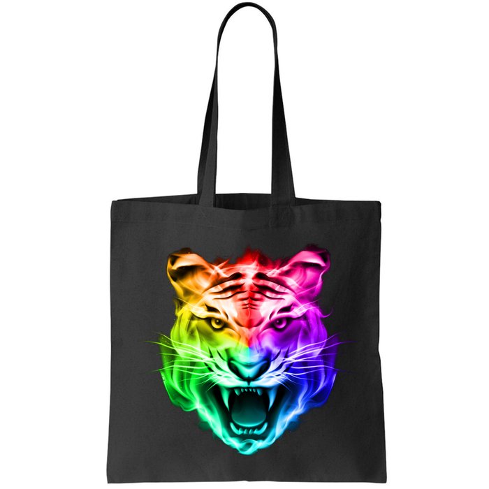 Head of Tiger Blazing in Spectrum Fire Bag