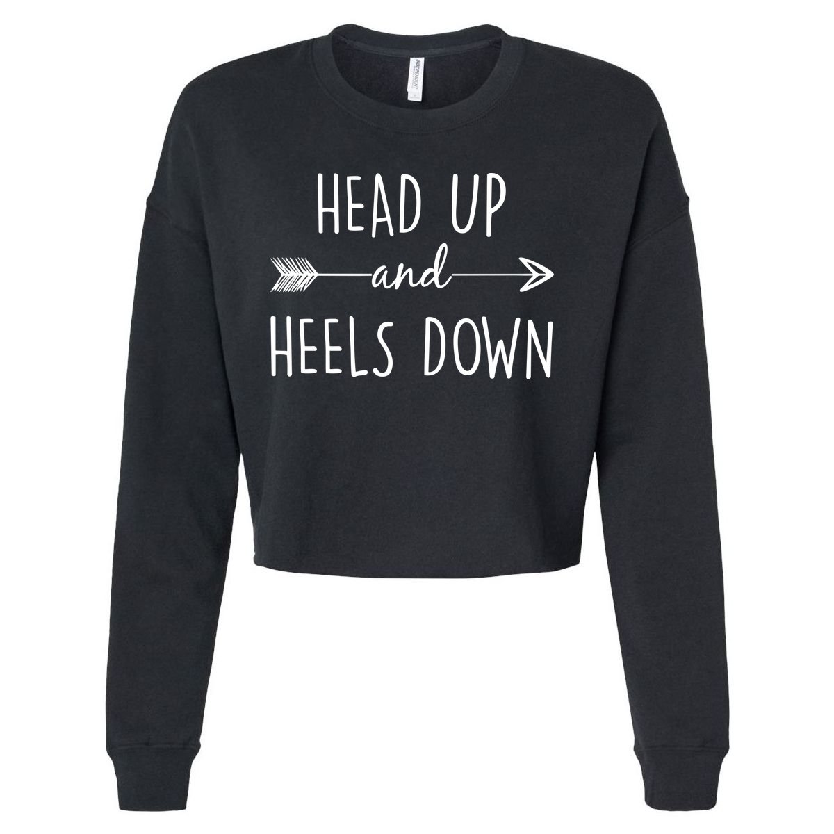 Head Up And Heels Down Cropped Pullover Crew