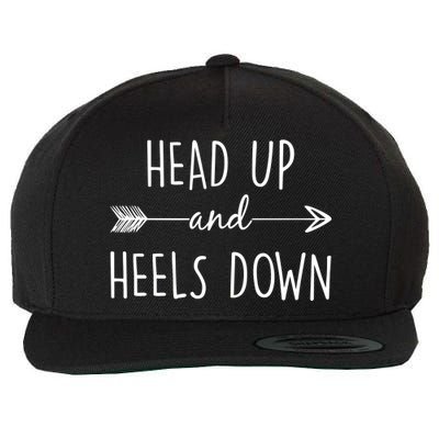 Head Up And Heels Down Wool Snapback Cap