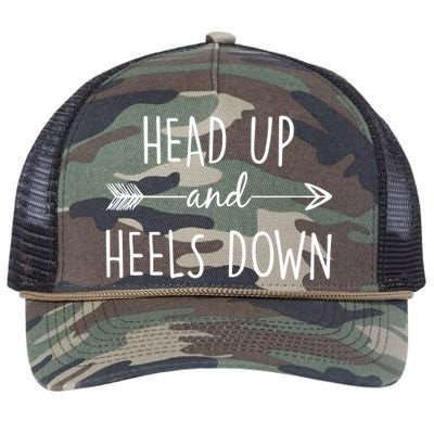 Head Up And Heels Down Retro Rope Trucker Hat Cap