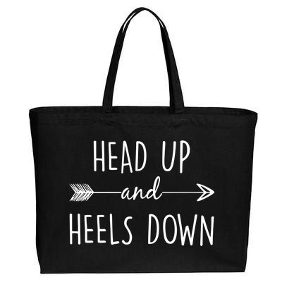 Head Up And Heels Down Cotton Canvas Jumbo Tote